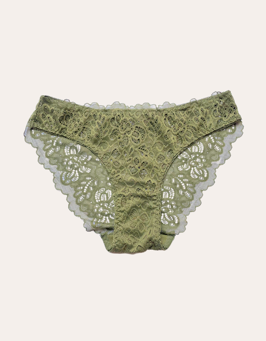 Dainty Lace Brief - Olive