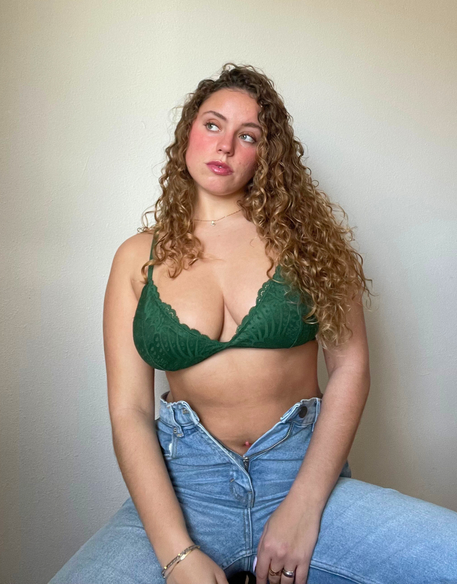 Scallop Lace Brief - Forest Green