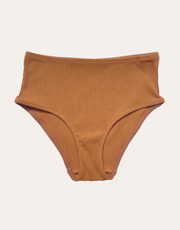 Soft Rib High Rise Brief - Bronze