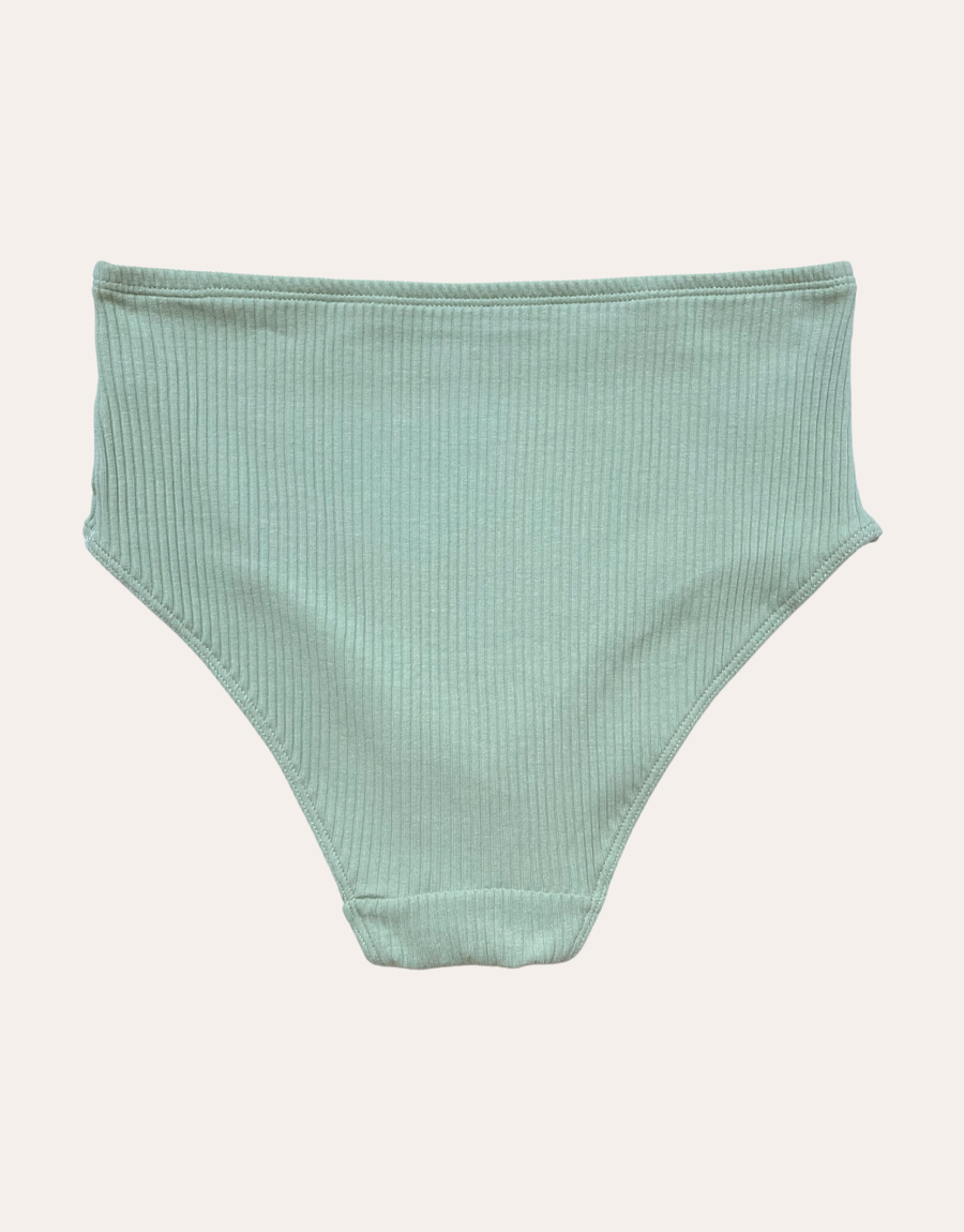 Soft Rib High Rise Brief - Mint