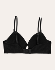 Soft Rib Scoop Bralette - Black