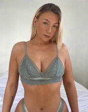 Romantic Lace Bralette Set - Mint