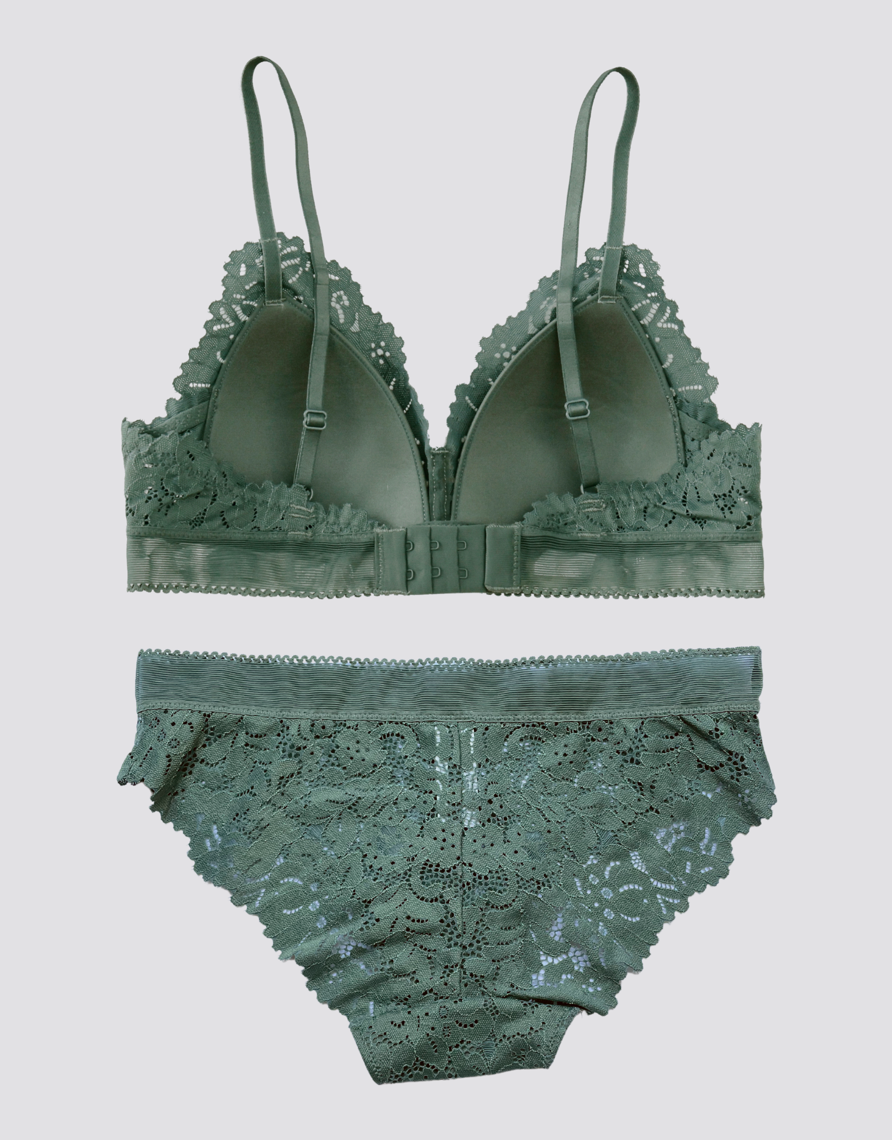 Garden Lace Bralette Set - Forest