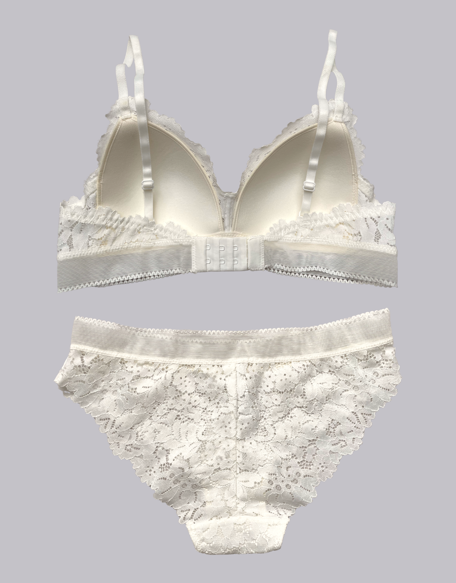 Garden Lace Bralette Set - Ivory