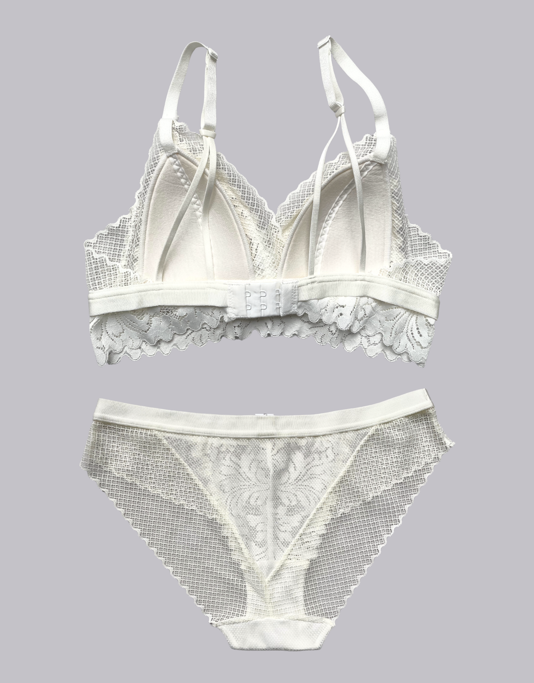 Romantic Lace Bralette Set - Ivory